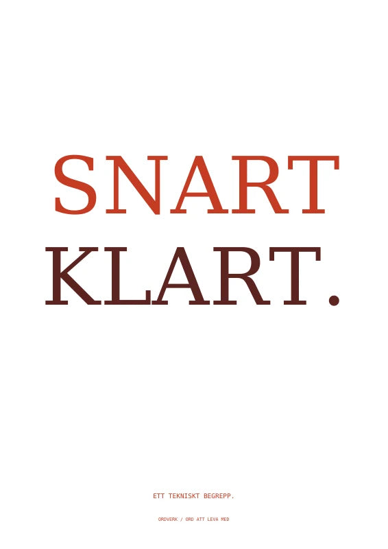 Färdigt snart