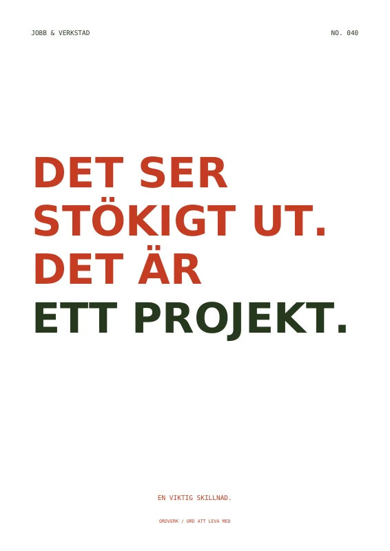 Projekt pågår