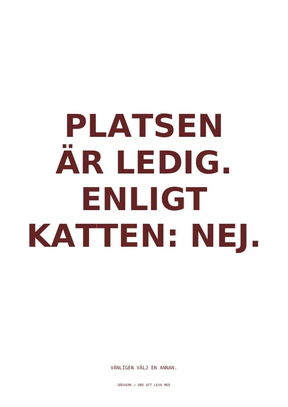 Upptagen stol