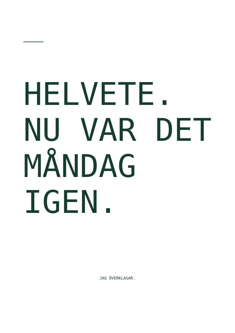 Måndag igen