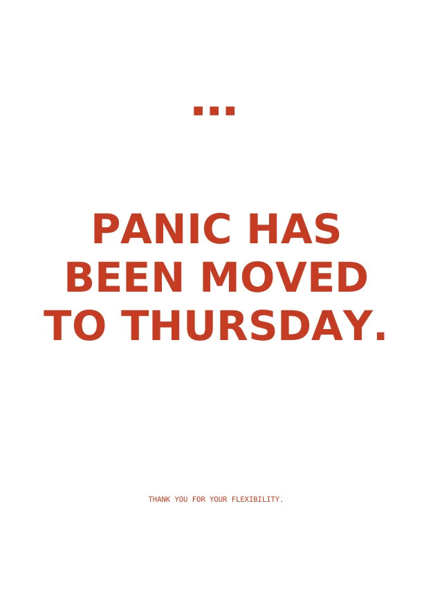 Scheduled Panic | English