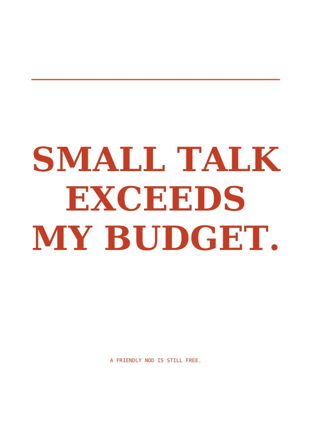 Small Talk Budget | English